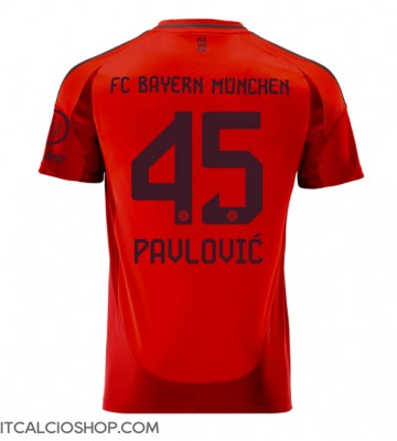 Bayern Munich Aleksandar Pavlovic #45 Prima Maglia 2024-25 Manica Corta